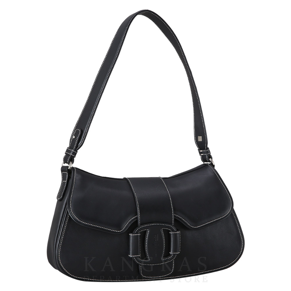 FERRAGAMO(USED)페레가모 레더 스티치 플랩 숄더백